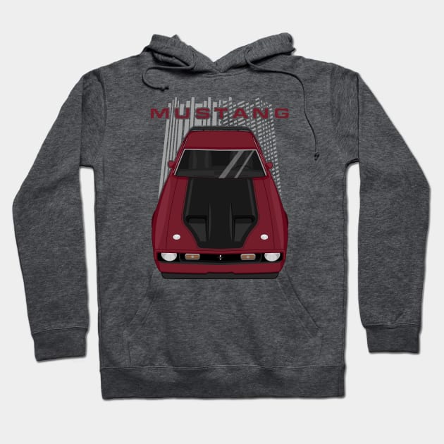 Mustang Mach 1 1971 to 1972 - Maroon Hoodie by V8social